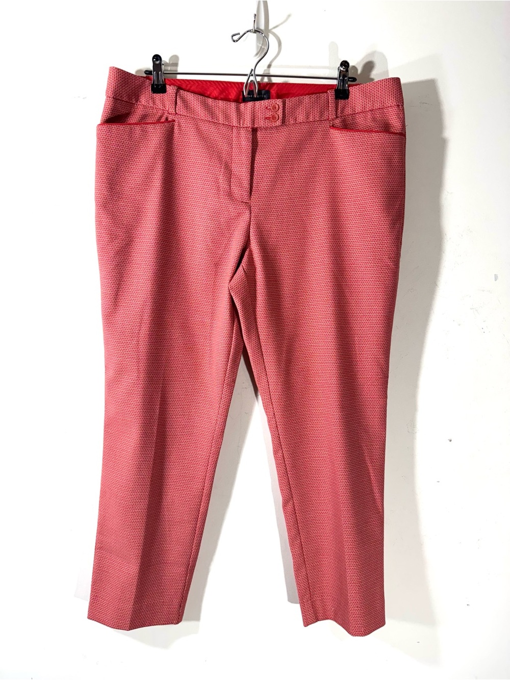 The Limited red houndstooth ankle pant Sz 14 2010’s business